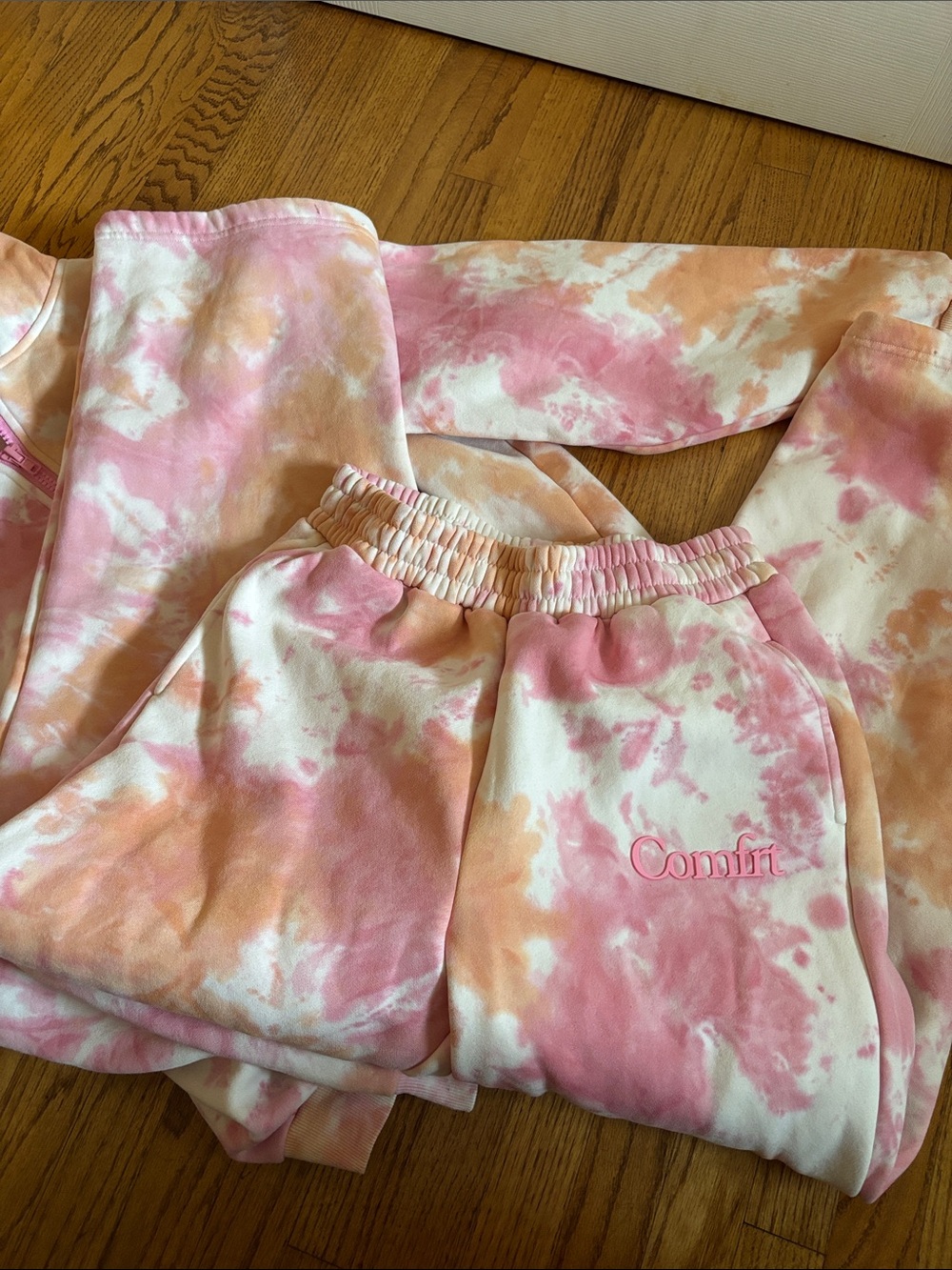 Set Comfrt Tie-Dye Hoodie & Jogger  - Pink/Orange - Picture 8 of 8